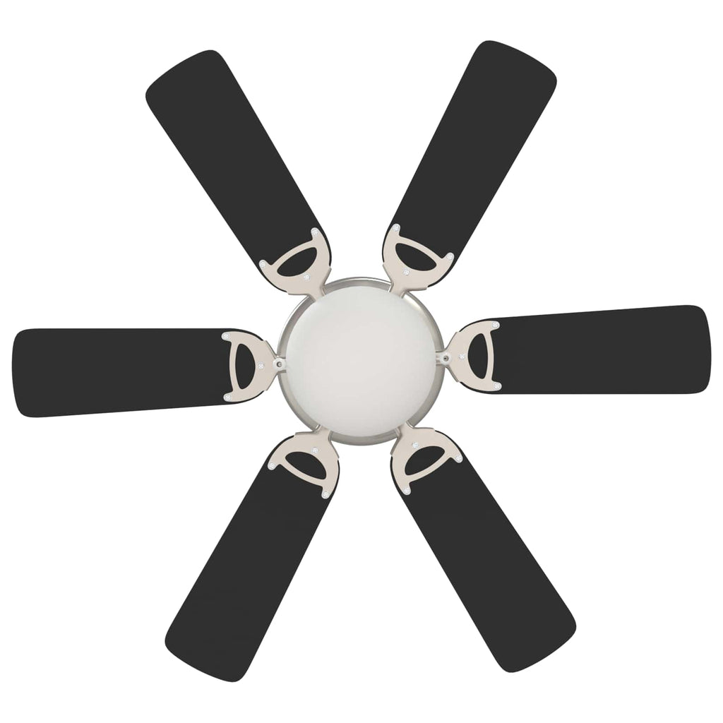 vidaXL Wentylator sufitowy z lampą Ø 82 cm Czarny