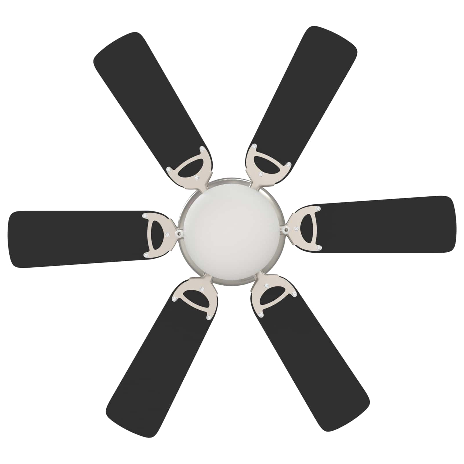 vidaXL Wentylator sufitowy z lampą Ø 82 cm Czarny