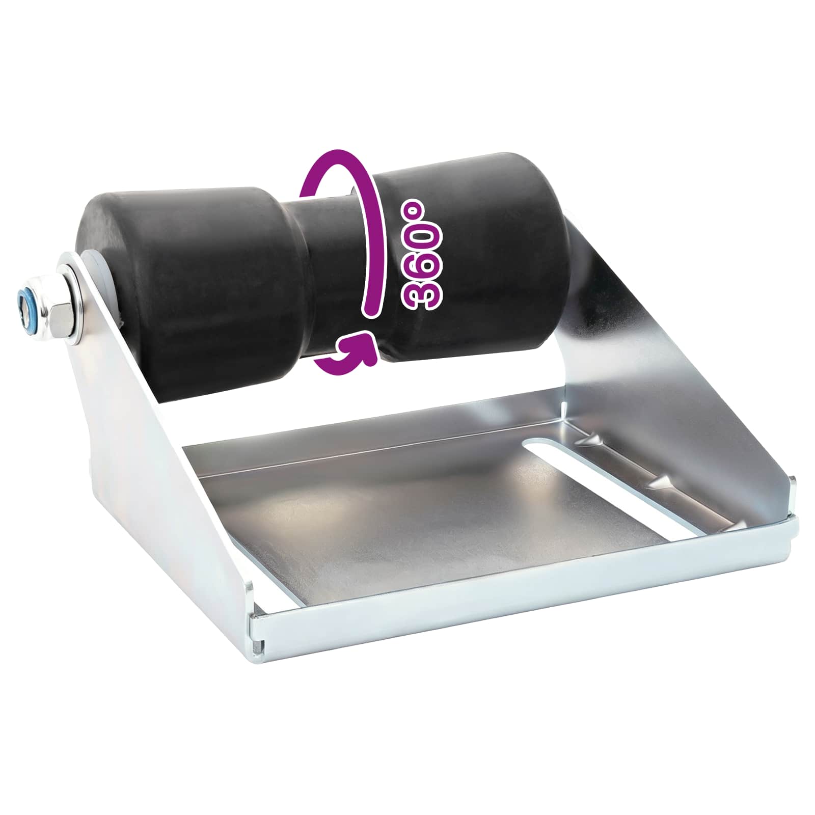 vidaXL Rolki przyczepy do łodzi z uchwytem 20,3 cm Stal ocynkowana