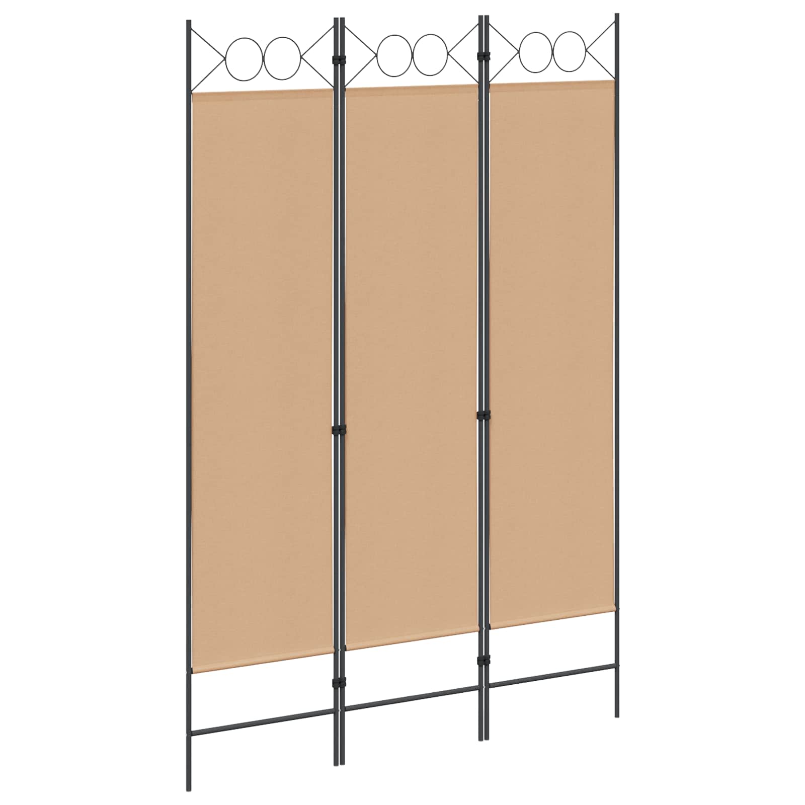 vidaXL 3-panelowy parawan Beżowy 120 x 180 cm tkanina