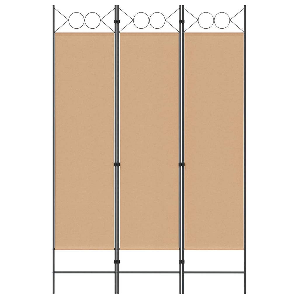 vidaXL 3-panelowy parawan Beżowy 120 x 180 cm tkanina