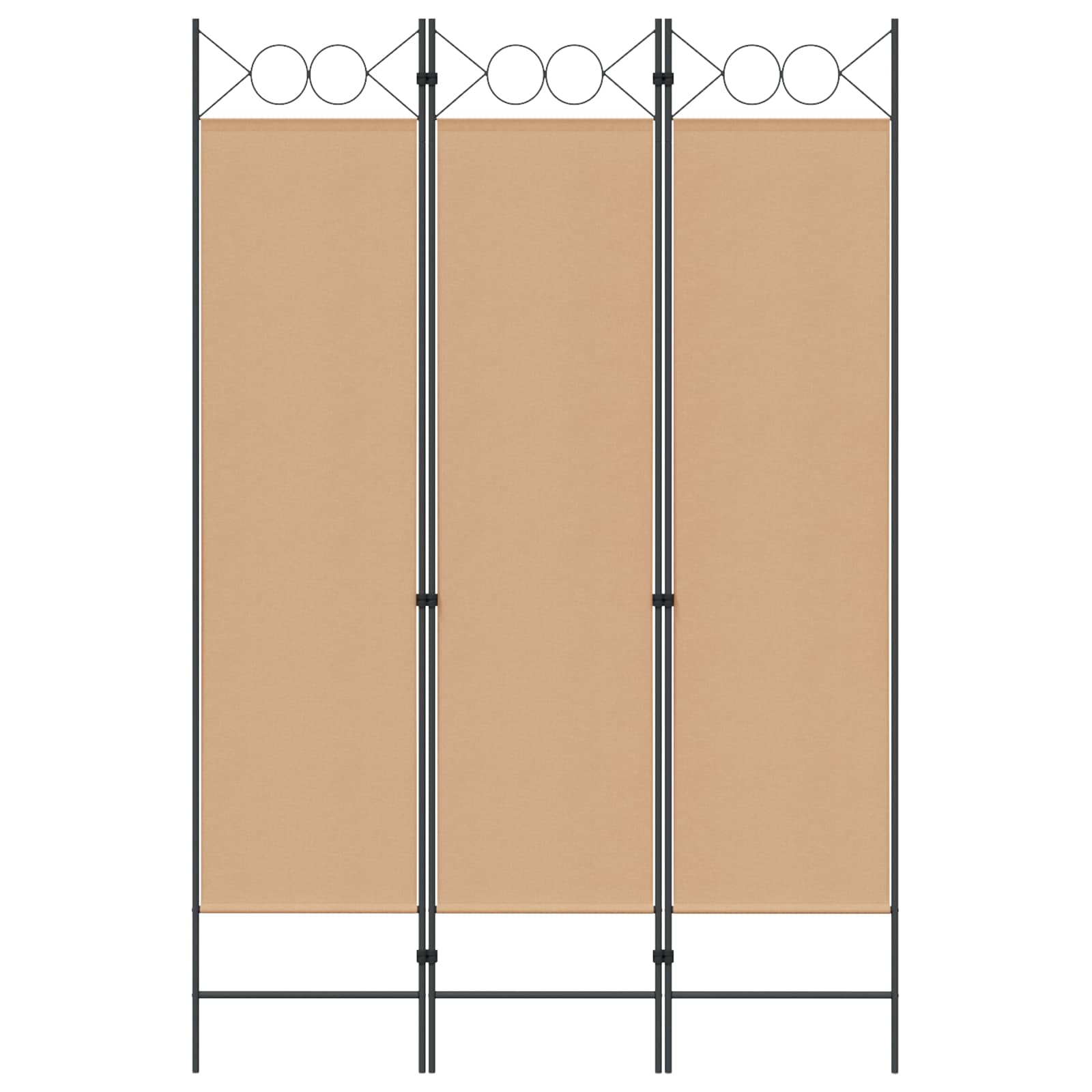 vidaXL 3-panelowy parawan Beżowy 120 x 180 cm tkanina