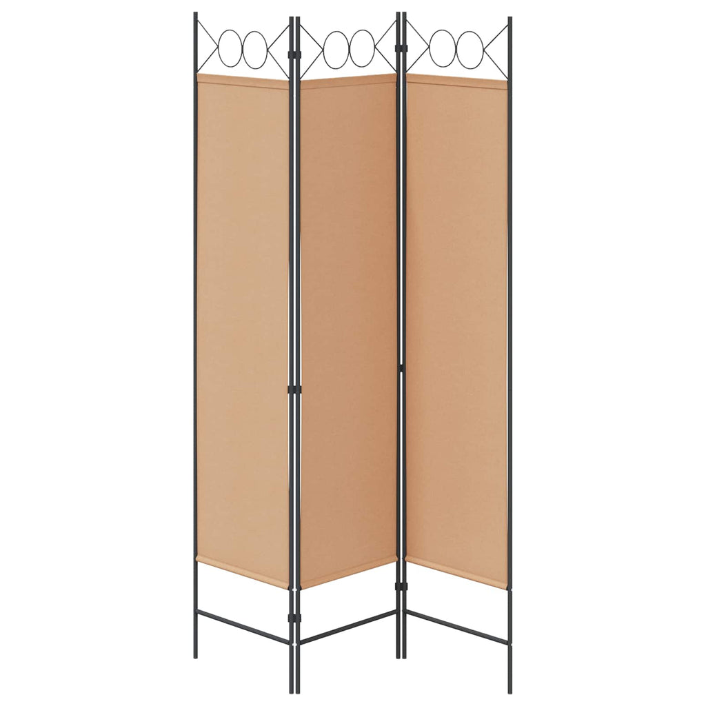 vidaXL 3-panelowy parawan Beżowy 120 x 180 cm tkanina