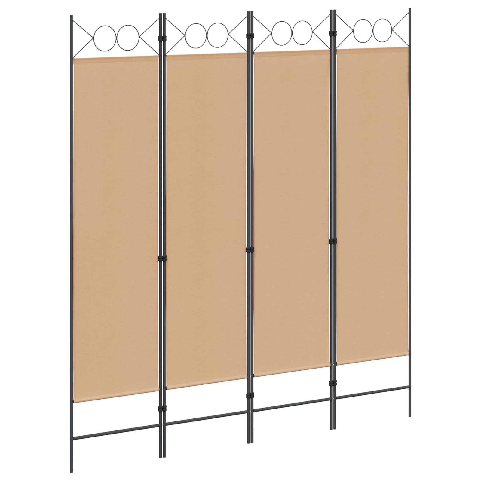 vidaXL 4-panelowy parawan Beżowy 160 x 180 cm tkanina