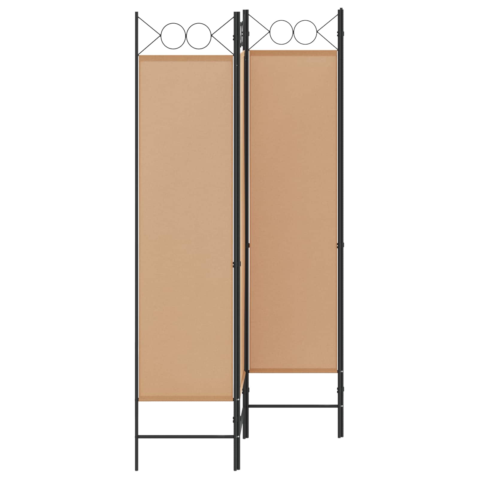 vidaXL 4-panelowy parawan Beżowy 160 x 180 cm tkanina
