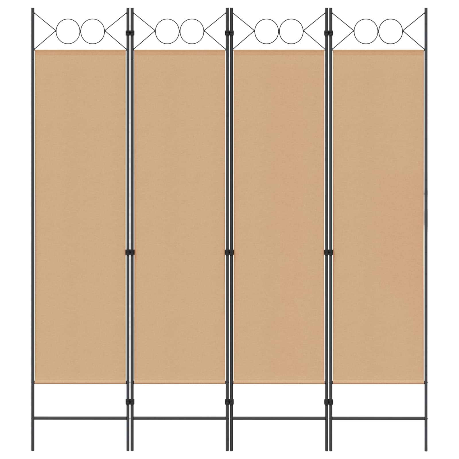 vidaXL 4-panelowy parawan Beżowy 160 x 180 cm tkanina