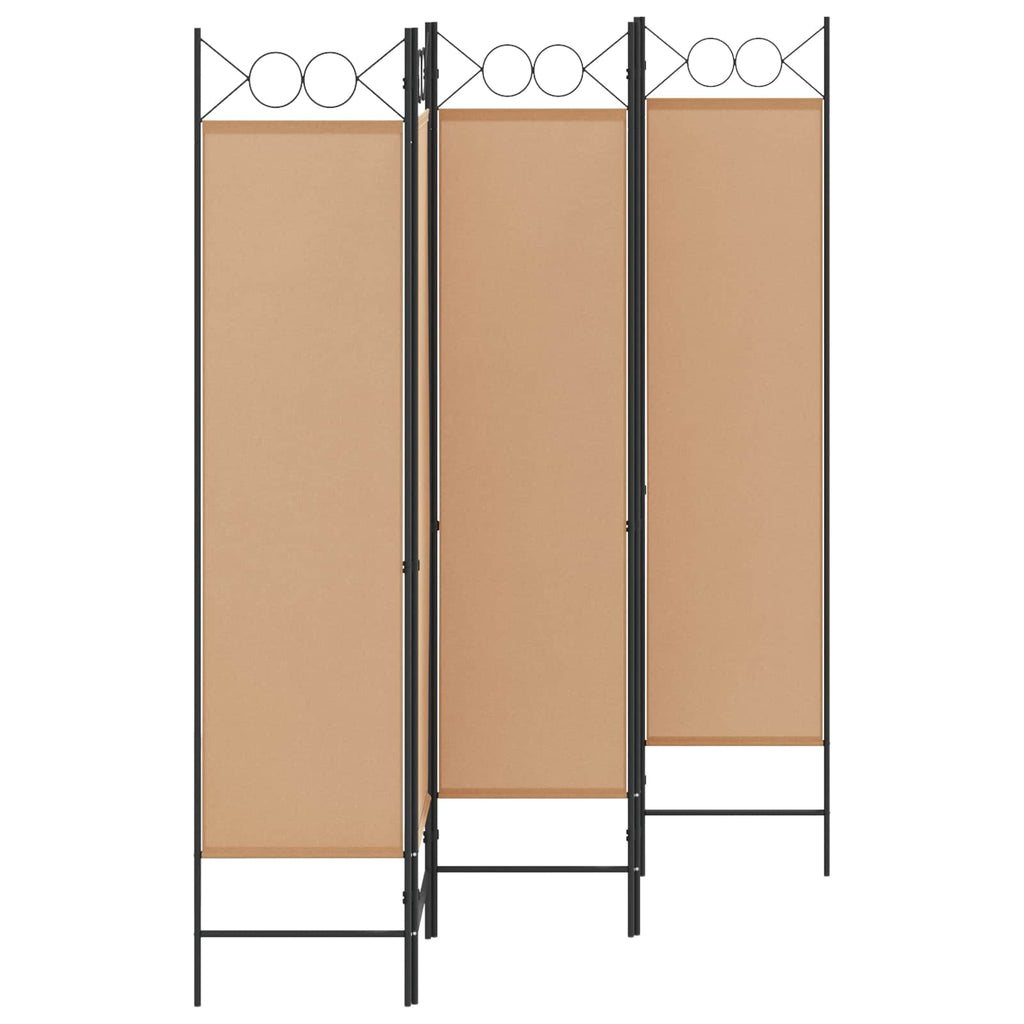 vidaXL 5-panelowy parawan Beżowy 200 x 180 cm tkanina