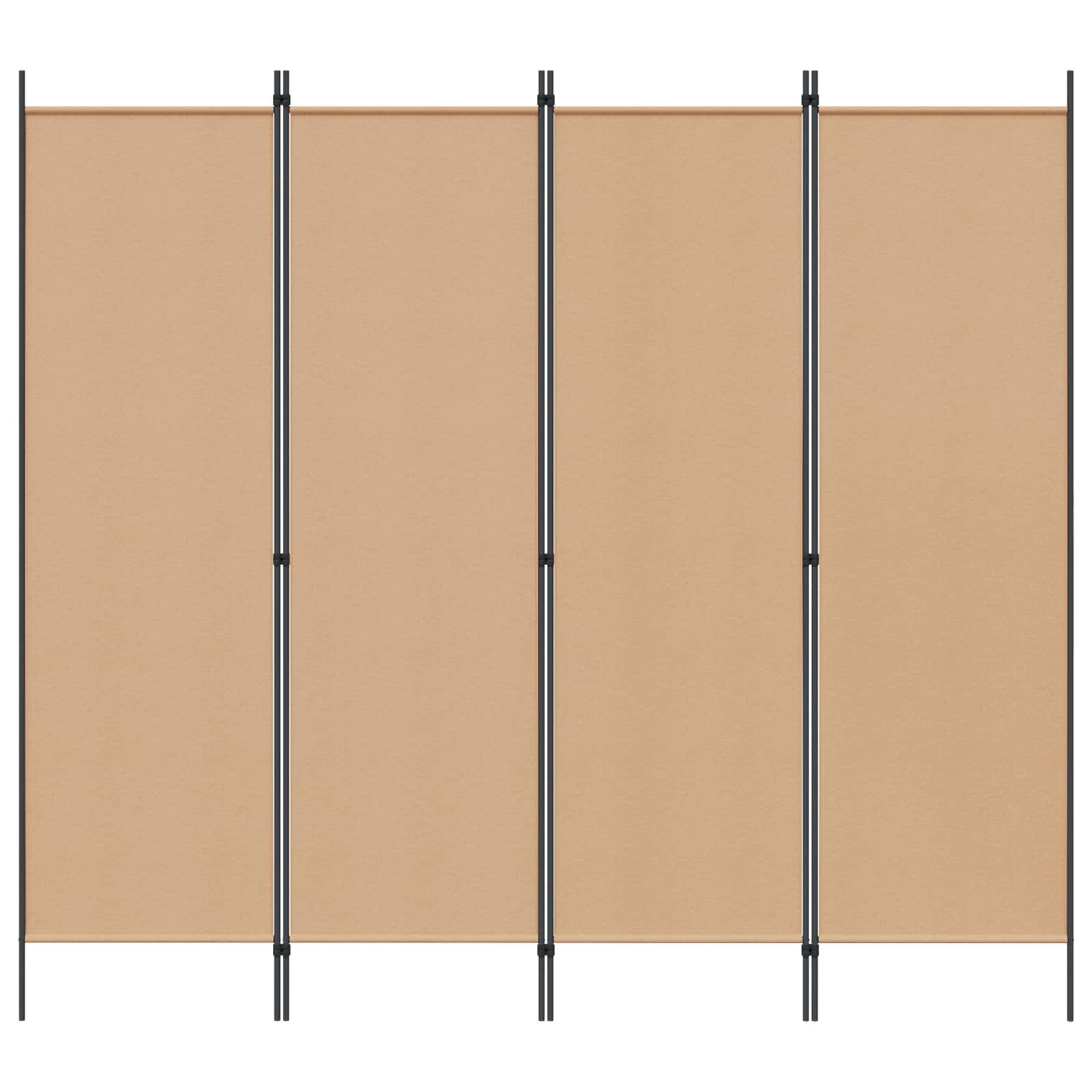 vidaXL 4-panelowy parawan Beżowy 200 x 180 cm tkanina