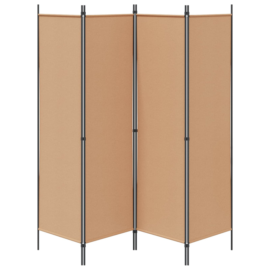 vidaXL 4-panelowy parawan Beżowy 200 x 180 cm tkanina
