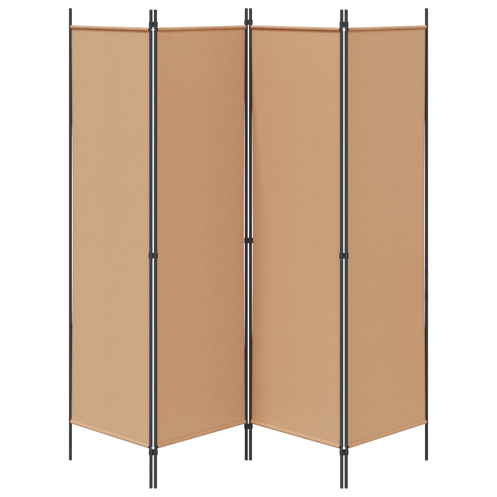 vidaXL 4-panelowy parawan Beżowy 200 x 180 cm tkanina
