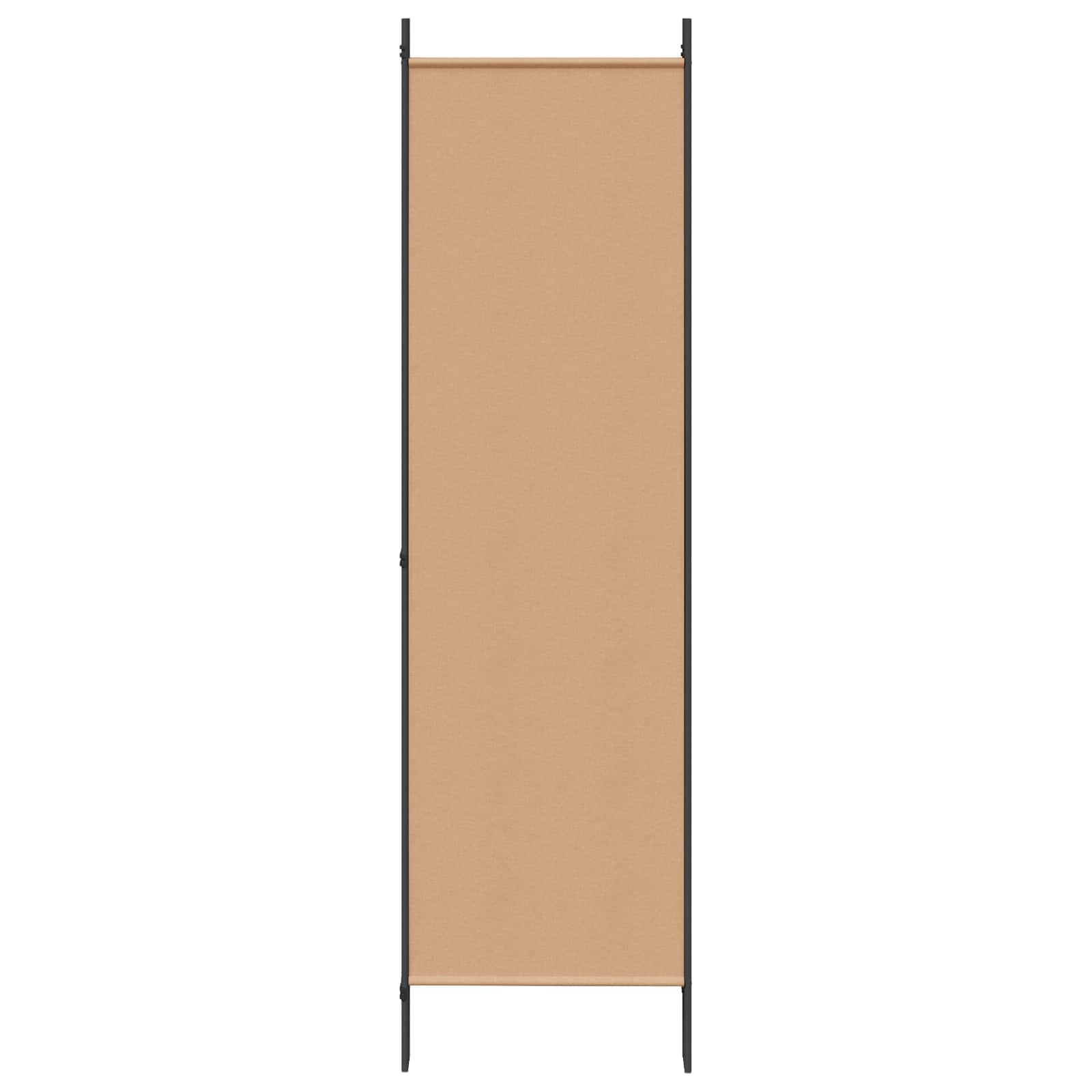 vidaXL 5-panelowy parawan Beżowy 250 x 180 cm tkanina