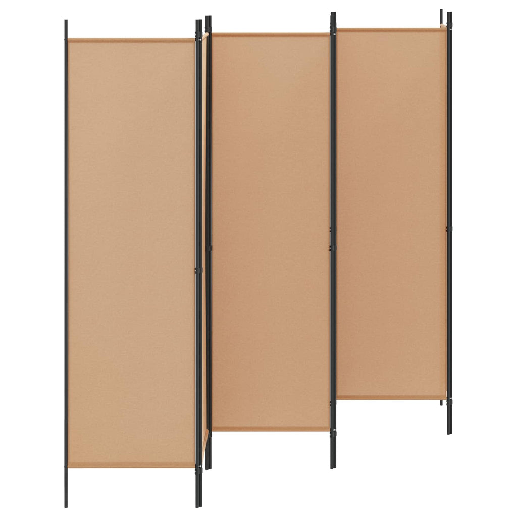 vidaXL Ekspresowy 6-panelowy parawan Beżowy 300 x 180 cm tkanina