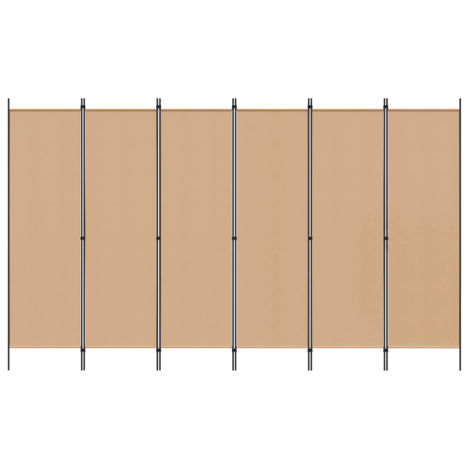 vidaXL Ekspresowy 6-panelowy parawan Beżowy 300 x 180 cm tkanina