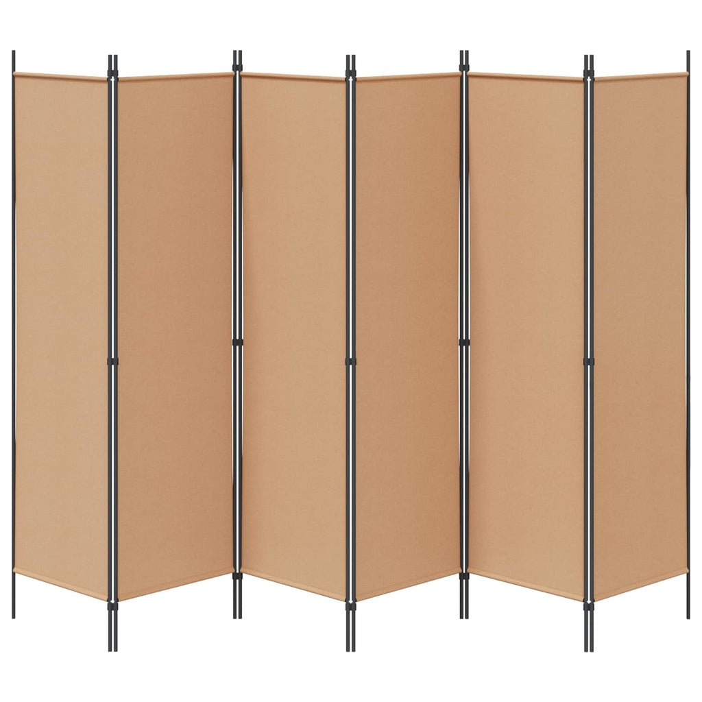 vidaXL Ekspresowy 6-panelowy parawan Beżowy 300 x 180 cm tkanina