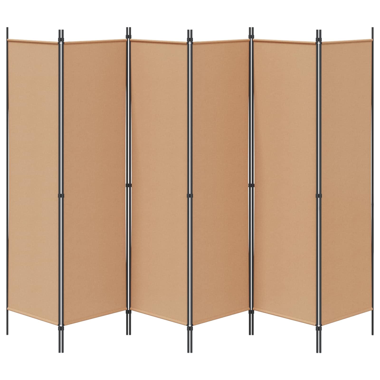 vidaXL Ekspresowy 6-panelowy parawan Beżowy 300 x 180 cm tkanina