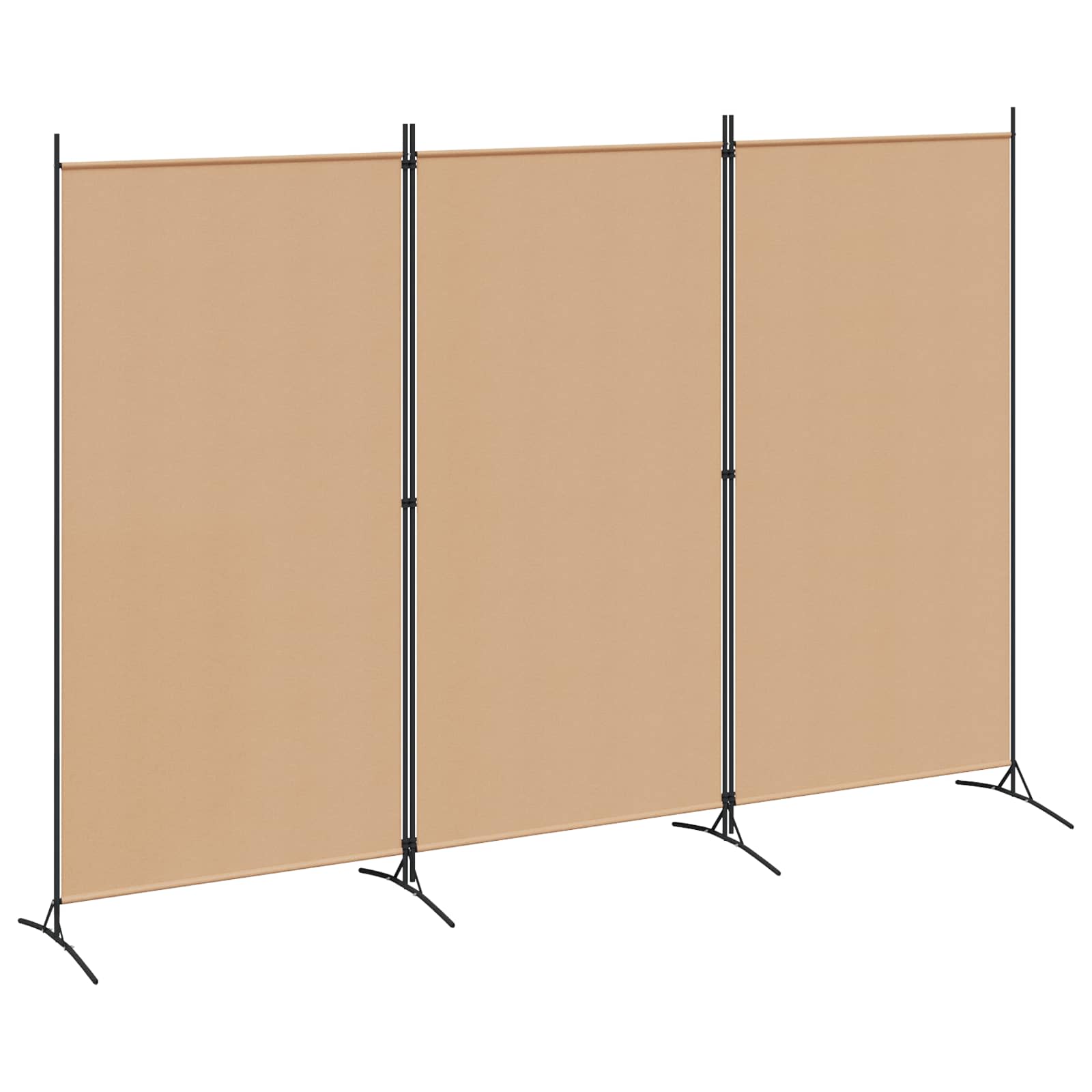 vidaXL 3-panelowy parawan Beżowy 260 x 180 cm tkanina