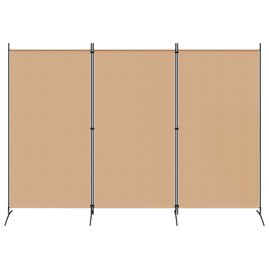 vidaXL 3-panelowy parawan Beżowy 260 x 180 cm tkanina
