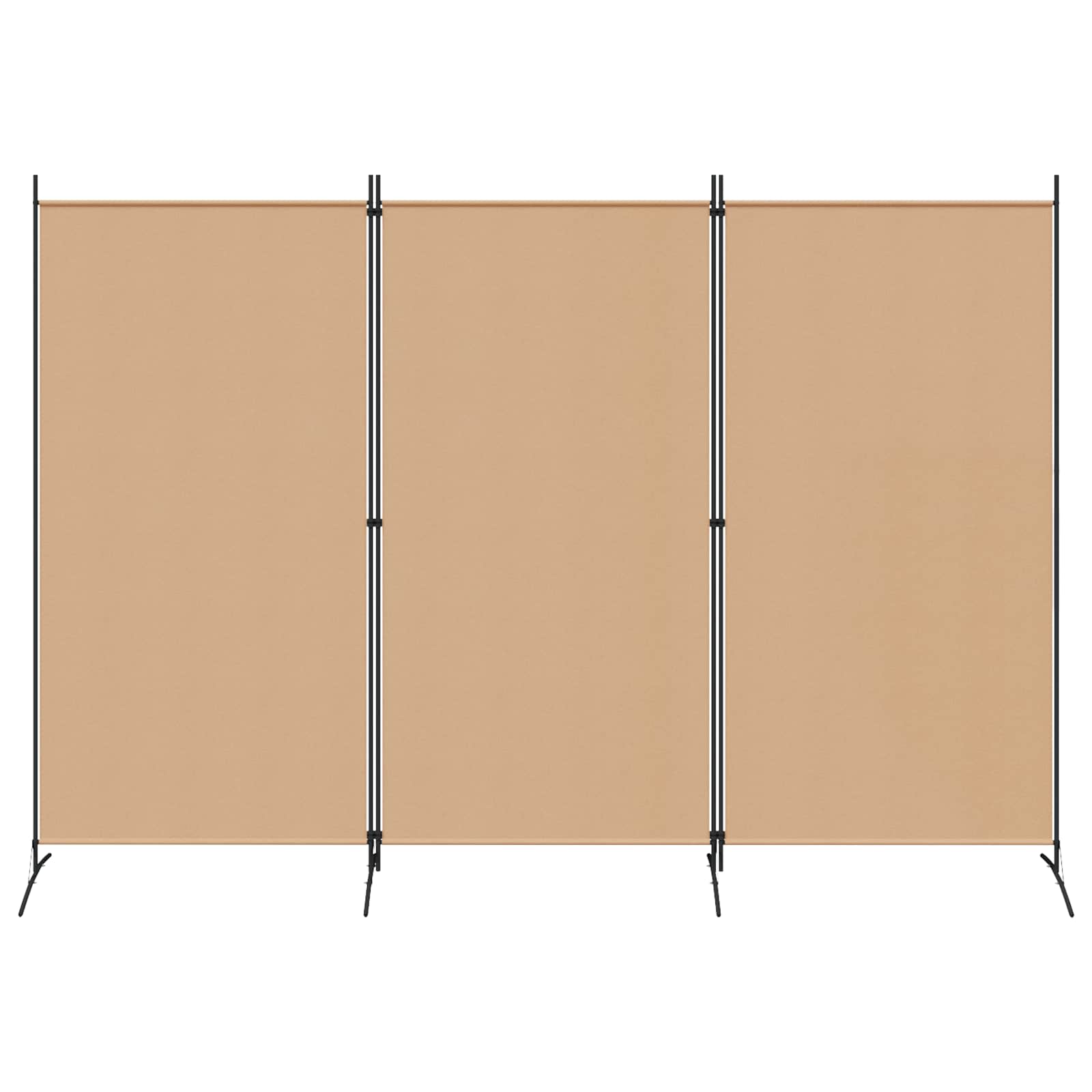 vidaXL 3-panelowy parawan Beżowy 260 x 180 cm tkanina