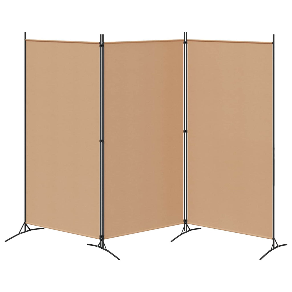 vidaXL 3-panelowy parawan Beżowy 260 x 180 cm tkanina