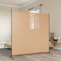 vidaXL Dzielnik Pokoju z Jednym Panelem Beżowy 175 x 180 cm tkanina