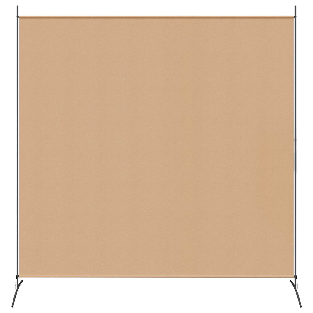 vidaXL Dzielnik Pokoju z Jednym Panelem Beżowy 175 x 180 cm tkanina