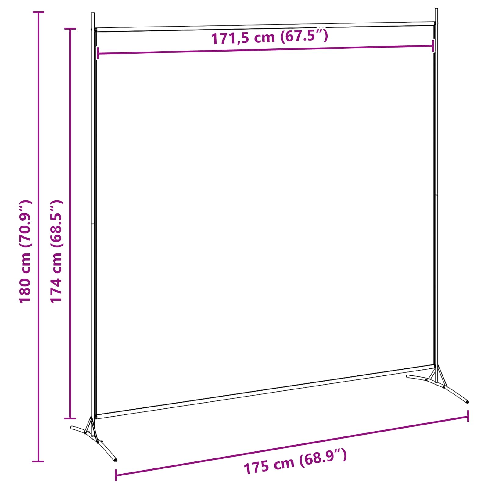 vidaXL Dzielnik Pokoju z Jednym Panelem Beżowy 175 x 180 cm tkanina