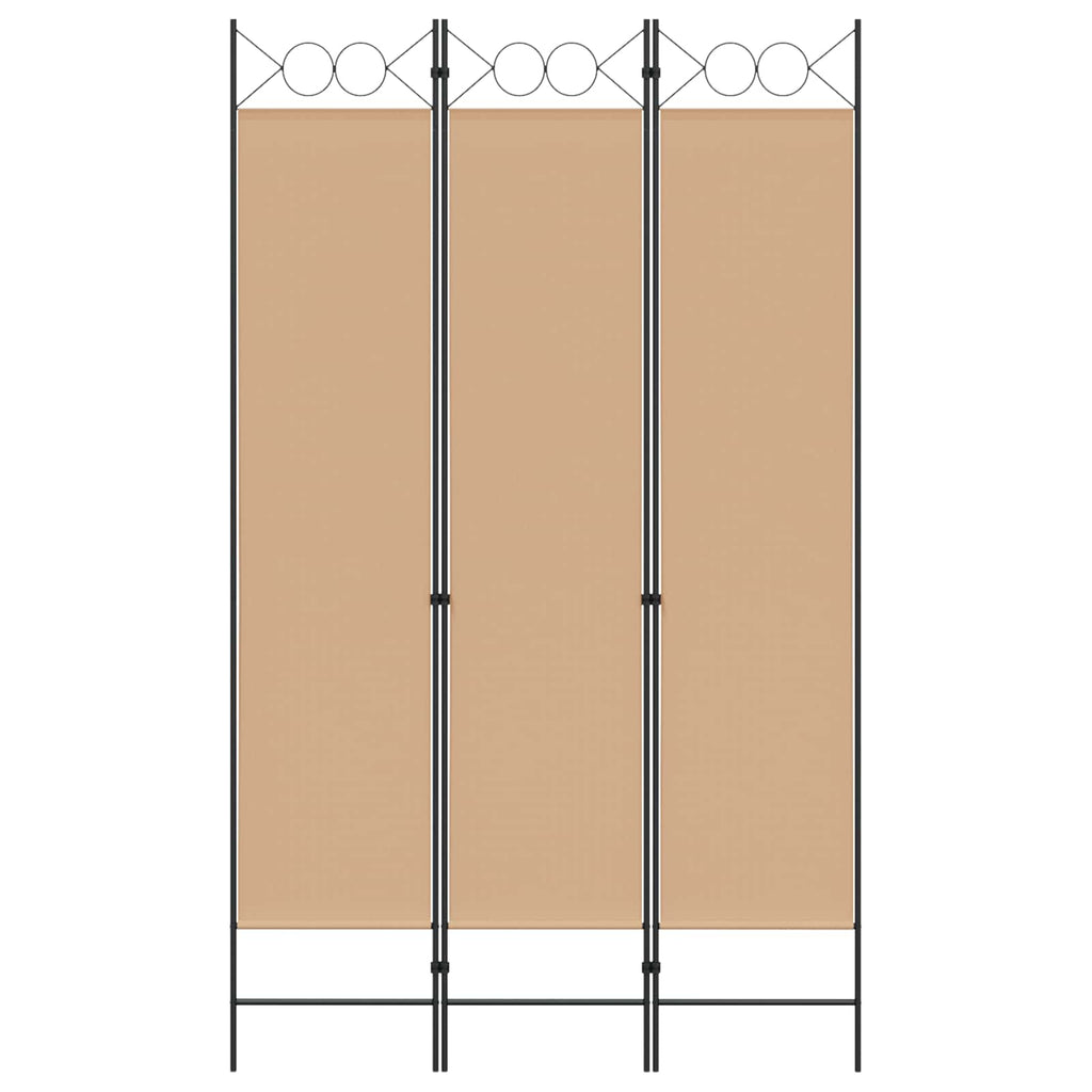 vidaXL 3-panelowy parawan Beżowy 120 x 200 cm tkanina