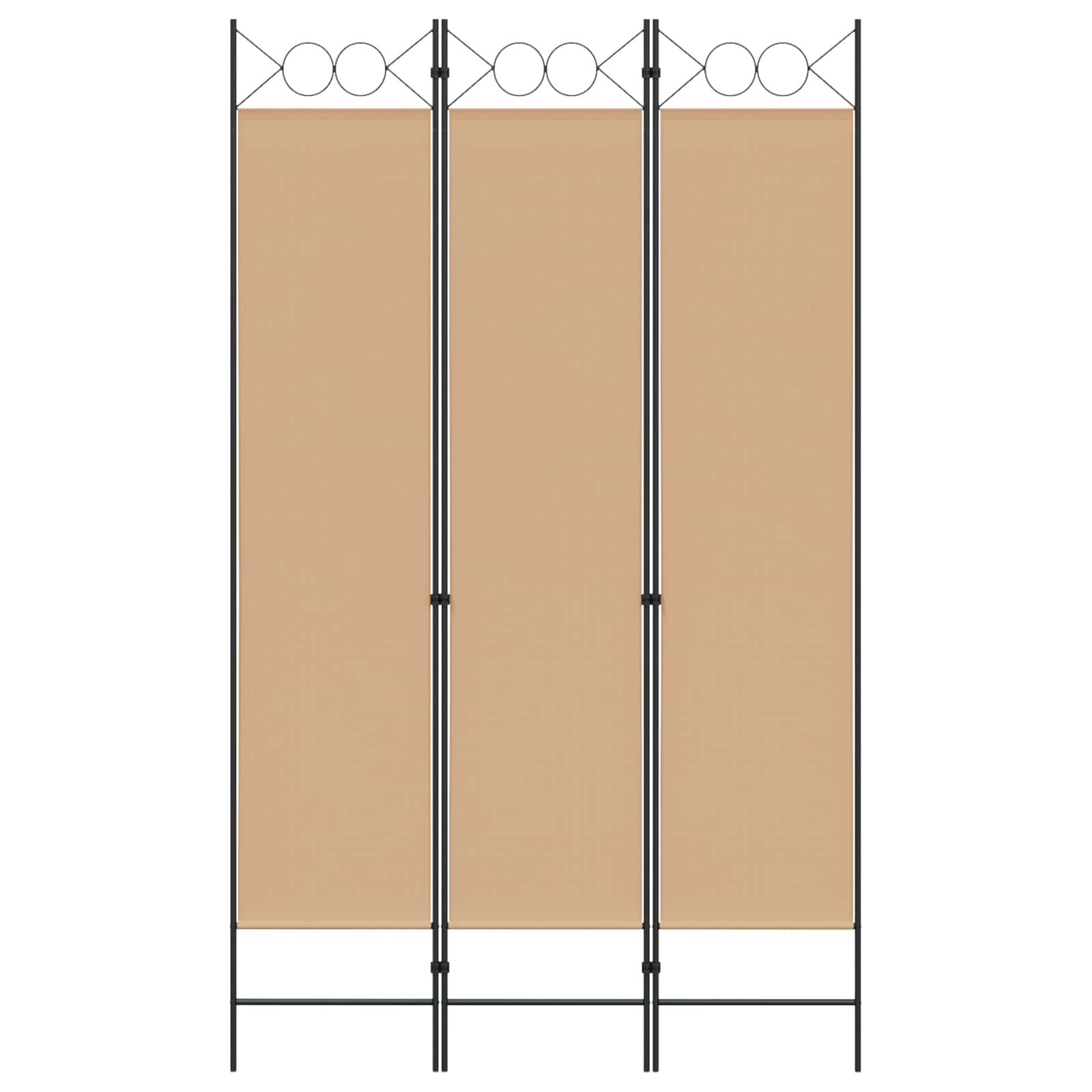 vidaXL 3-panelowy parawan Beżowy 120 x 200 cm tkanina
