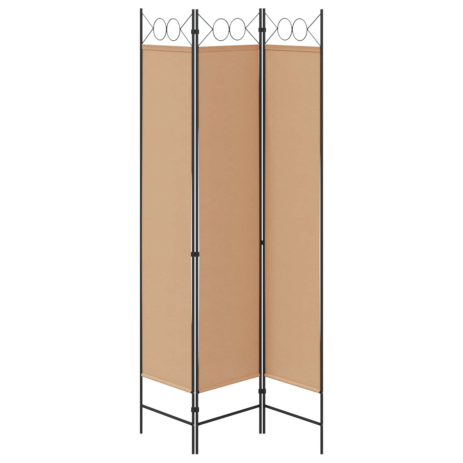 vidaXL 3-panelowy parawan Beżowy 120 x 200 cm tkanina