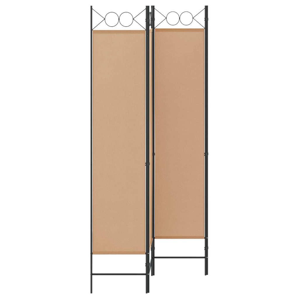 vidaXL 4-panelowy parawan Beżowy 160 x 200 cm tkanina