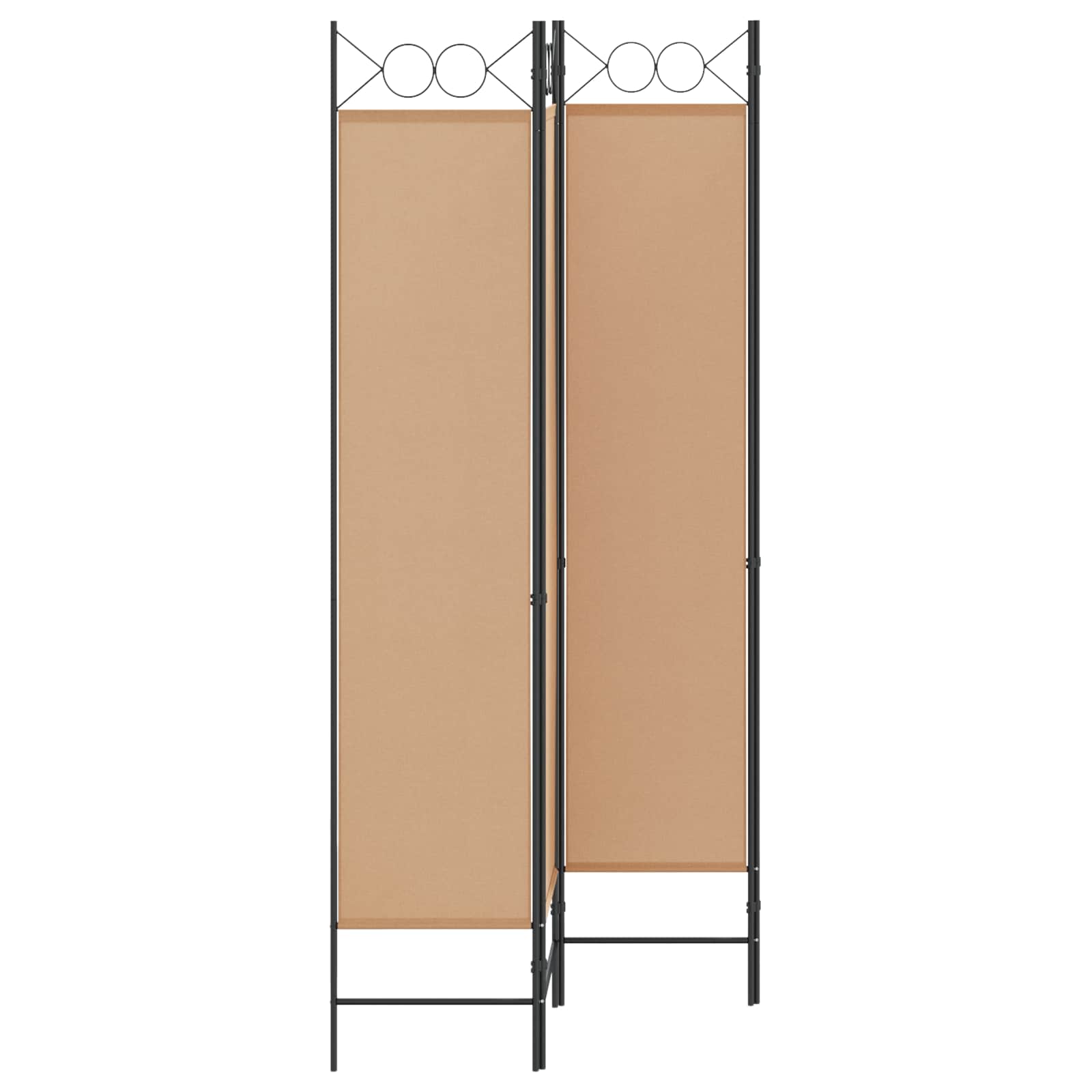 vidaXL 4-panelowy parawan Beżowy 160 x 200 cm tkanina