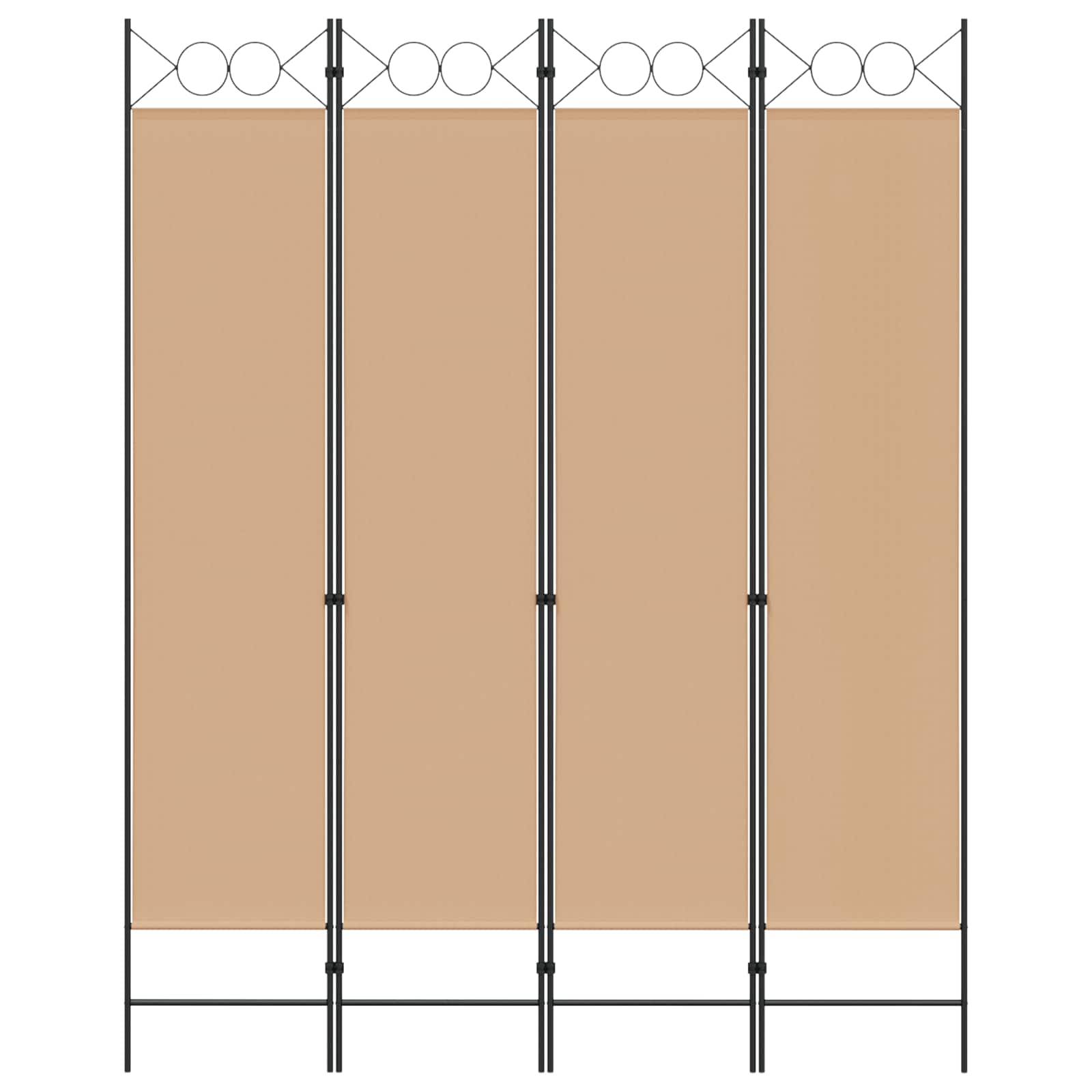 vidaXL 4-panelowy parawan Beżowy 160 x 200 cm tkanina