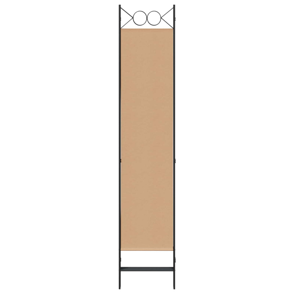 vidaXL 4-panelowy parawan Beżowy 160 x 200 cm tkanina
