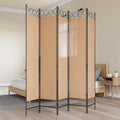 vidaXL 5-panelowy parawan Beżowy 200 x 200 cm tkanina