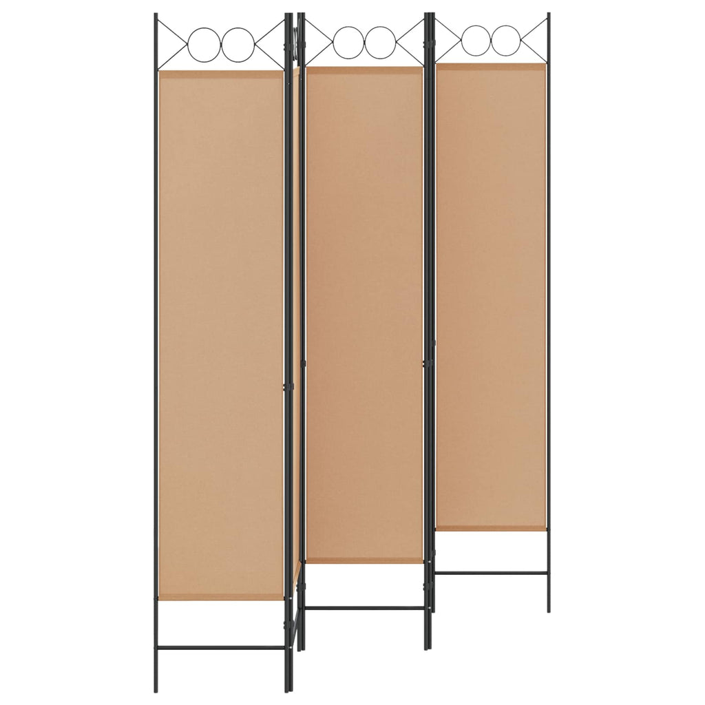 vidaXL 5-panelowy parawan Beżowy 200 x 200 cm tkanina