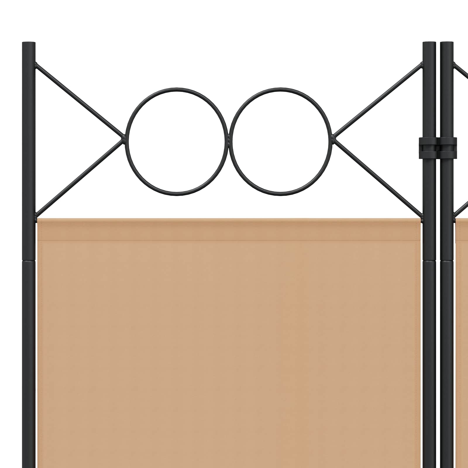 vidaXL Ekspresowy 6-panelowy parawan Beżowy 240 x 200 cm tkanina
