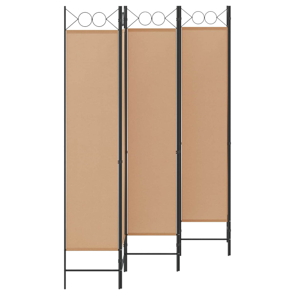 vidaXL Ekspresowy 6-panelowy parawan Beżowy 240 x 200 cm tkanina