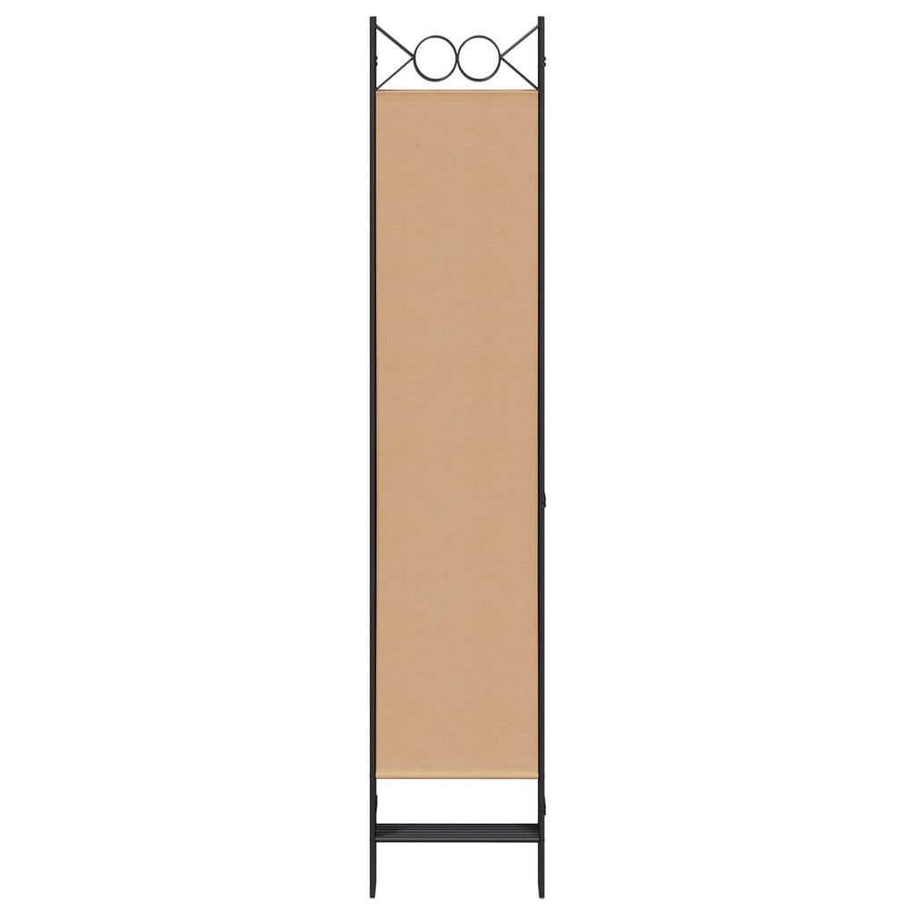 vidaXL Ekspresowy 6-panelowy parawan Beżowy 240 x 200 cm tkanina