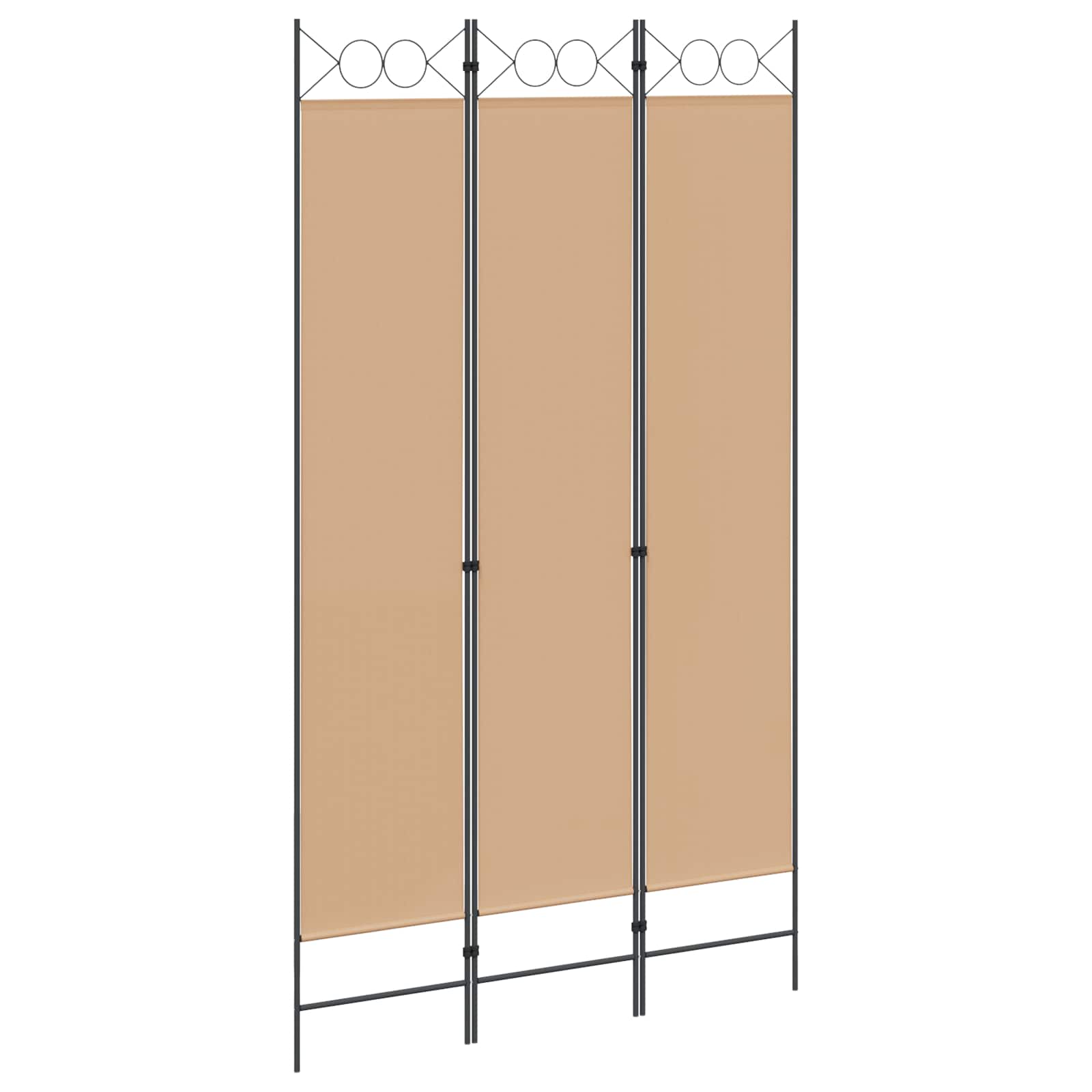 vidaXL 3-panelowy parawan Beżowy 120 x 220 cm tkanina