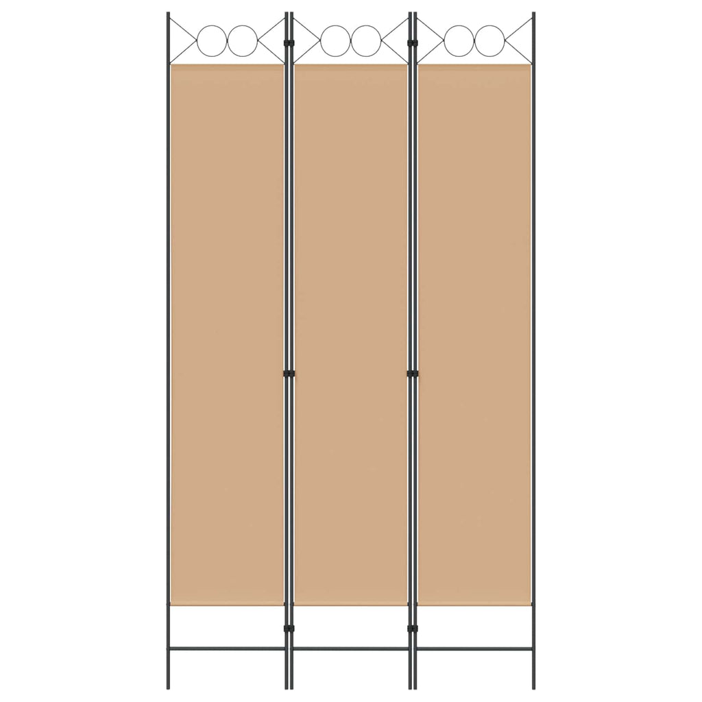 vidaXL 3-panelowy parawan Beżowy 120 x 220 cm tkanina