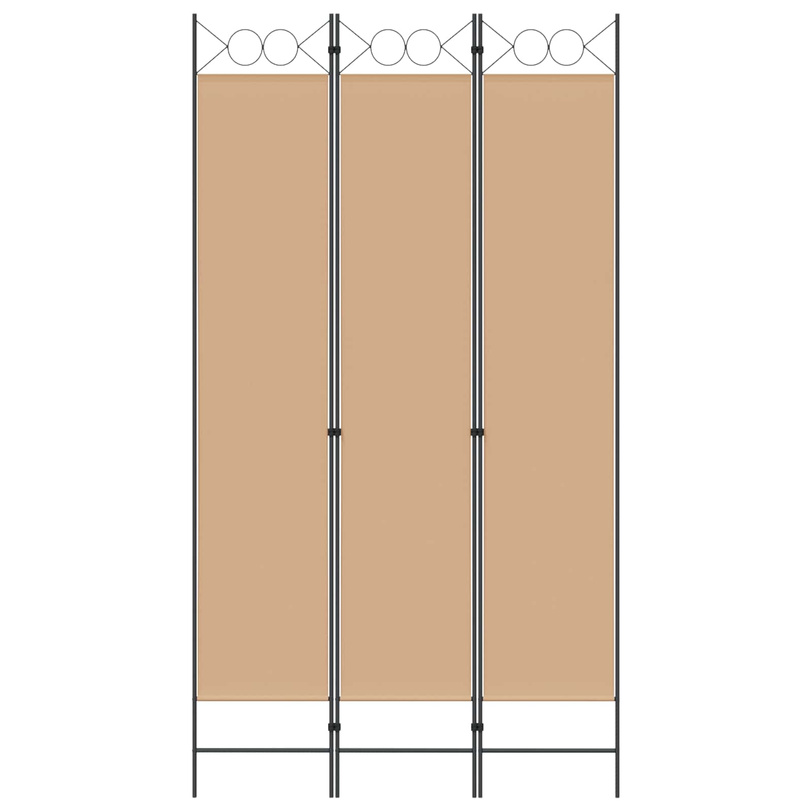 vidaXL 3-panelowy parawan Beżowy 120 x 220 cm tkanina