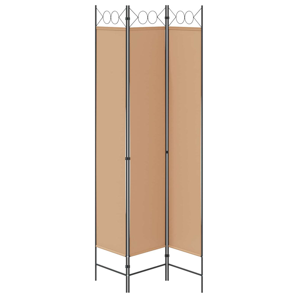vidaXL 3-panelowy parawan Beżowy 120 x 220 cm tkanina