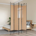 vidaXL 4-panelowy parawan Beżowy 160 x 220 cm tkanina