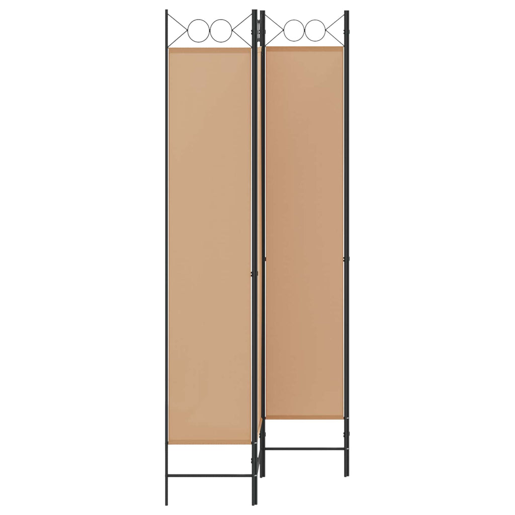 vidaXL 4-panelowy parawan Beżowy 160 x 220 cm tkanina