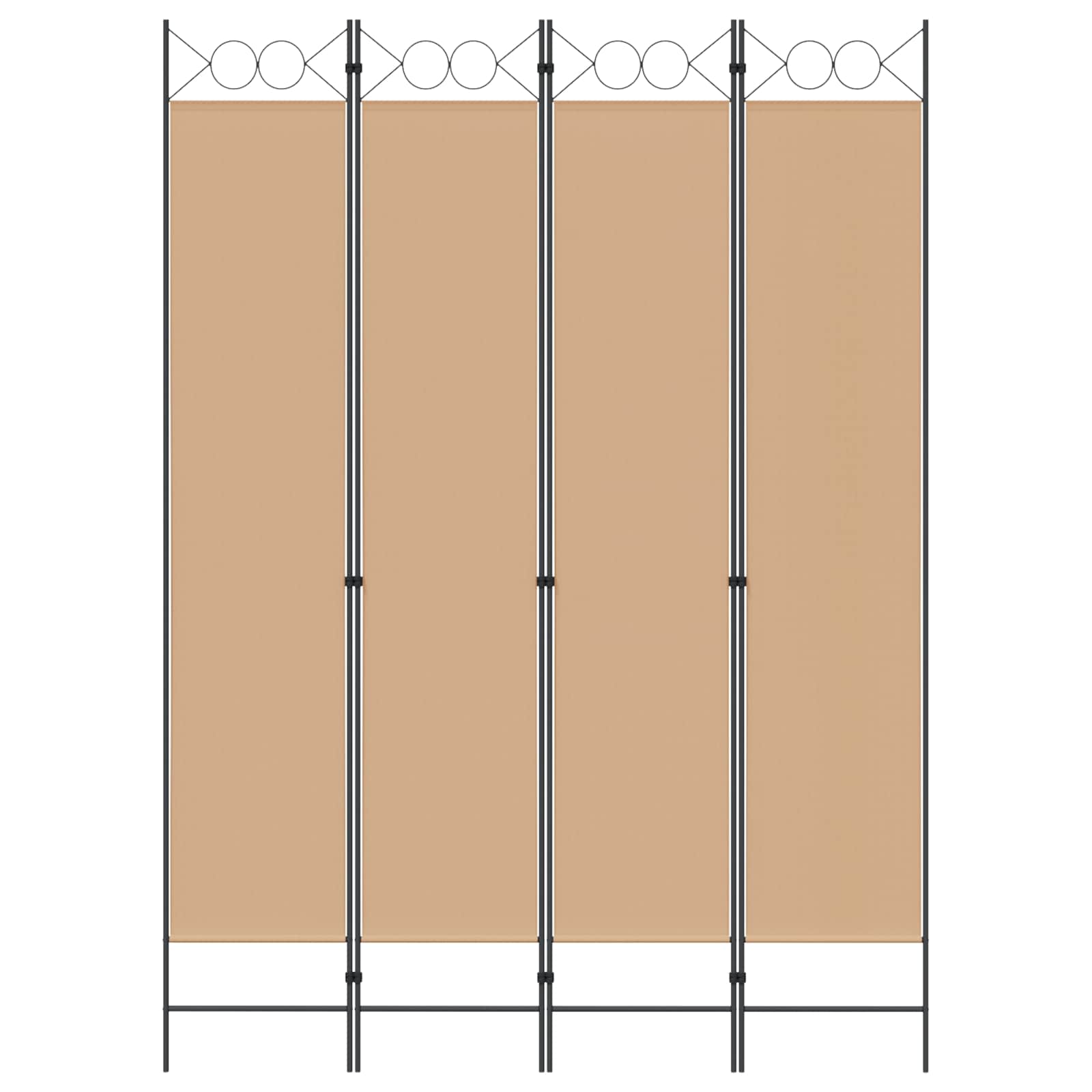 vidaXL 4-panelowy parawan Beżowy 160 x 220 cm tkanina