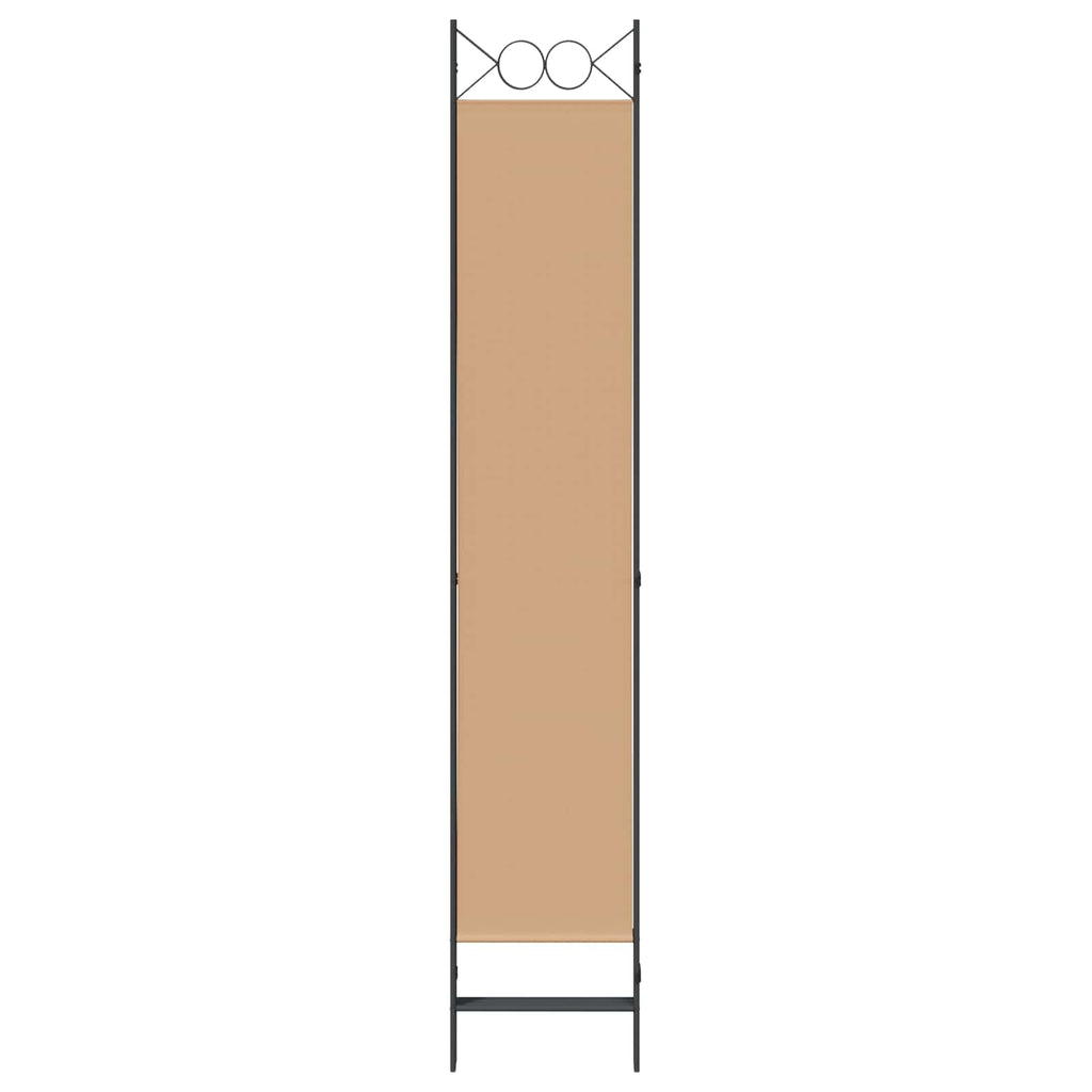 vidaXL 4-panelowy parawan Beżowy 160 x 220 cm tkanina