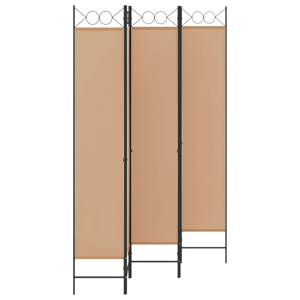 vidaXL 5-panelowy parawan Beżowy 200 x 220 cm tkanina