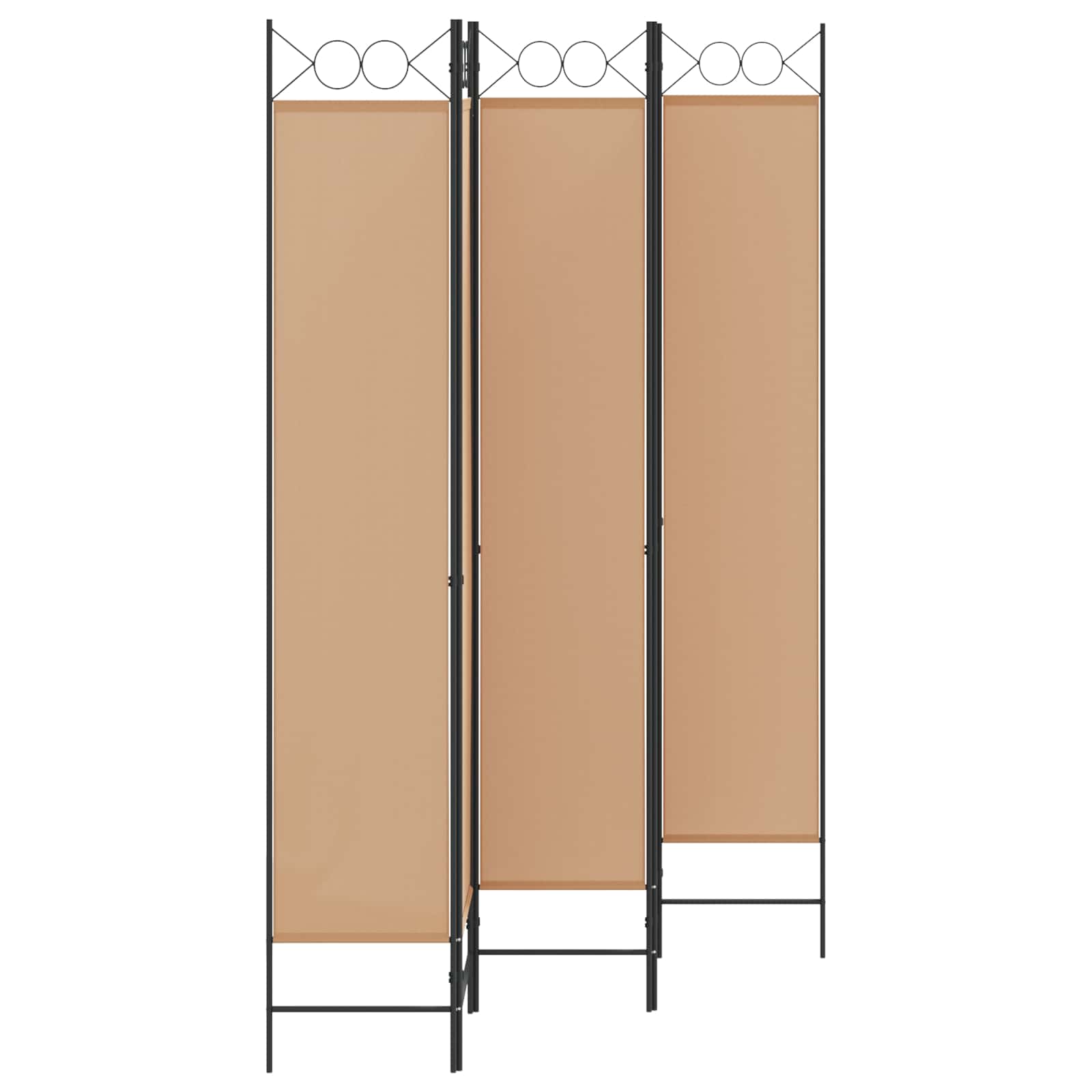 vidaXL 5-panelowy parawan Beżowy 200 x 220 cm tkanina