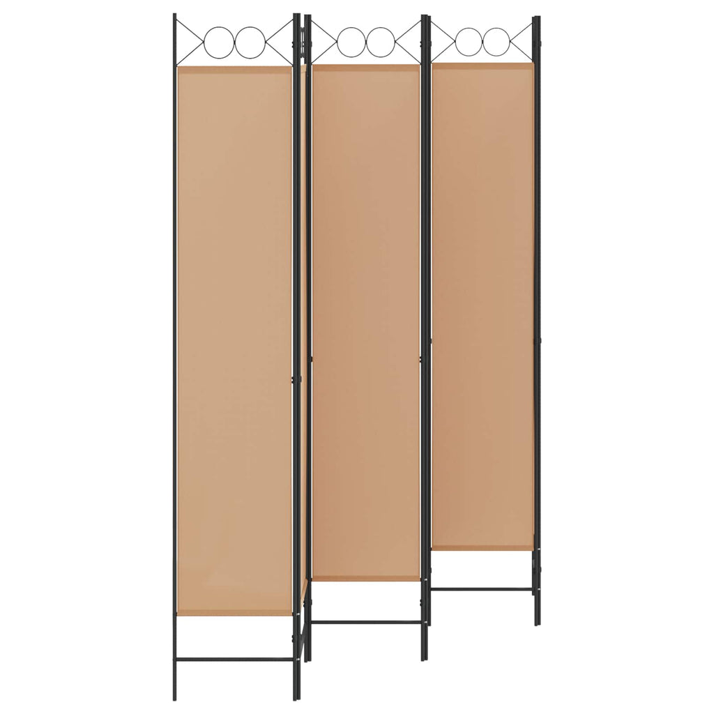 vidaXL Ekspresowy 6-panelowy parawan Beżowy 240 x 220 cm tkanina