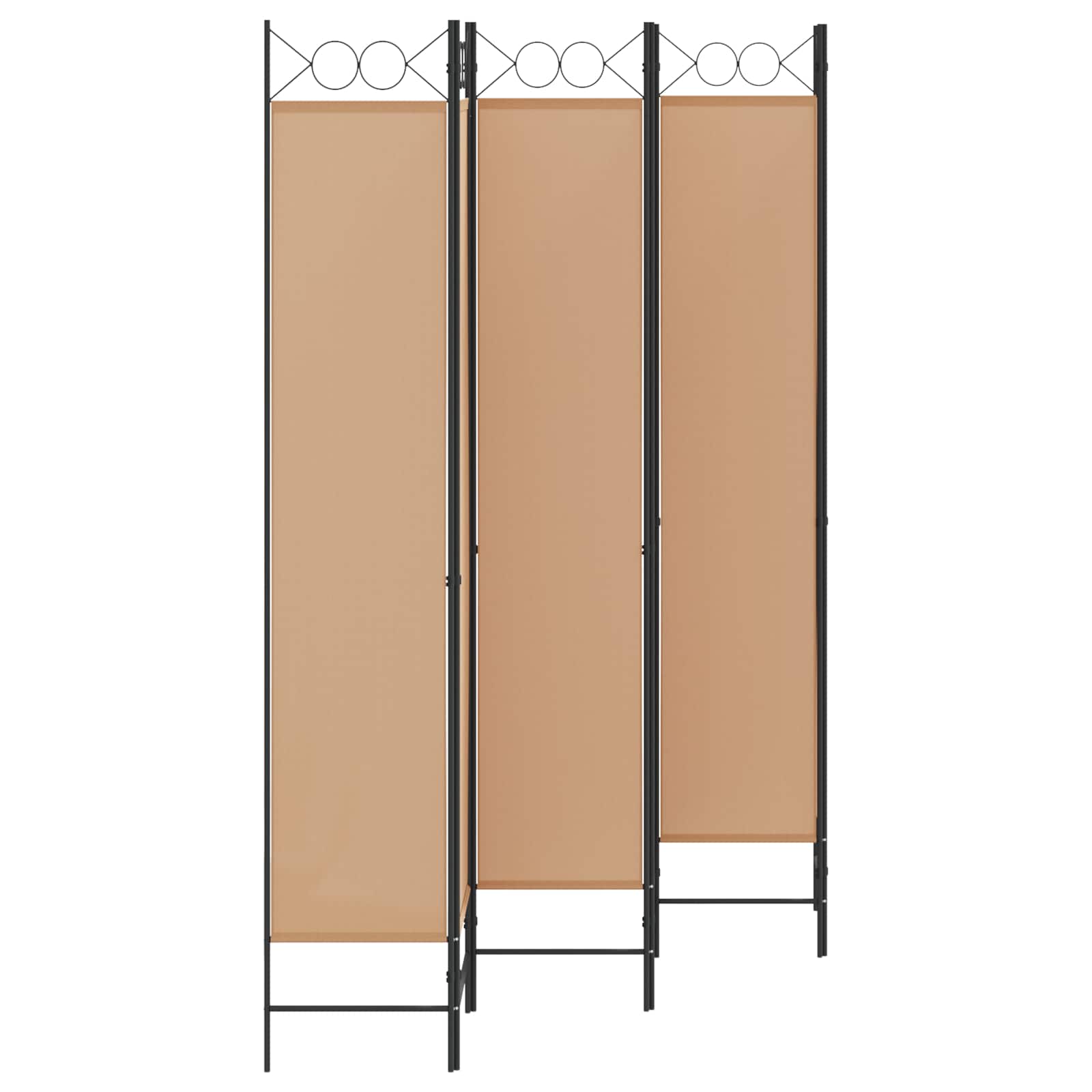 vidaXL Ekspresowy 6-panelowy parawan Beżowy 240 x 220 cm tkanina